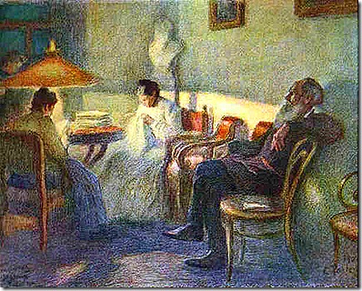 Leonid Osipovich Pasternak (1862-1945) Tolstoy Sitting under the Lamp