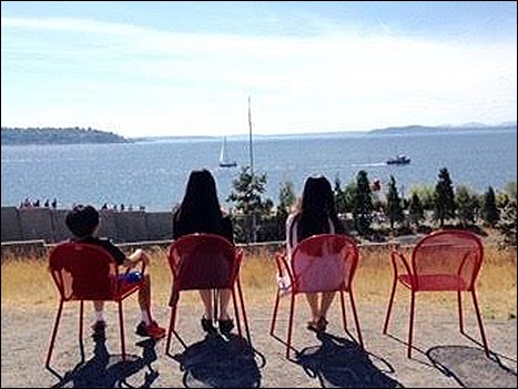 chairs overlooking Elliot Bay